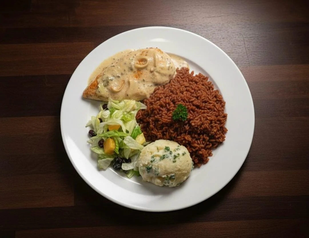 Lomo en salsa bechamel