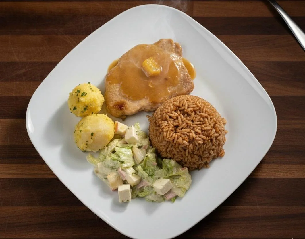 Lomo en salsa de piña